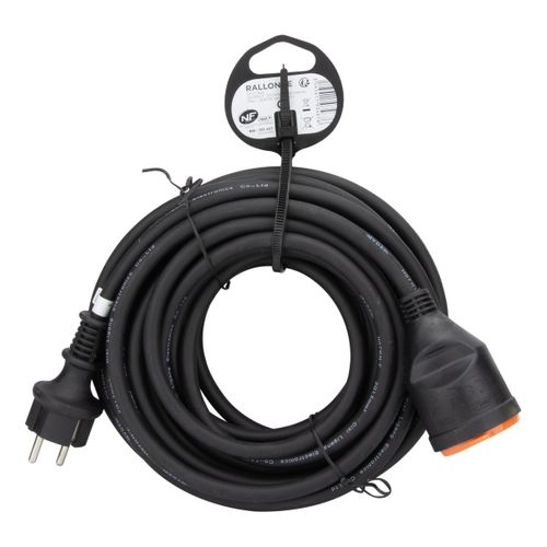 Rallonge Étanche 2p+t H07rn-f 3x1,5mm² 10m Avec Clip De Fixation - Orange - Zenitech