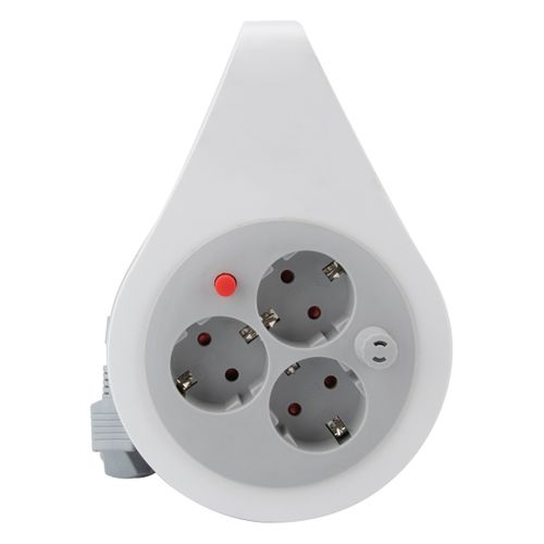 Enrouleur Domestique Schuko 3 Prises 7m - Gris - Zenitech