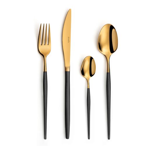 Soprano Or/noir - Ménagère 24 Pièces