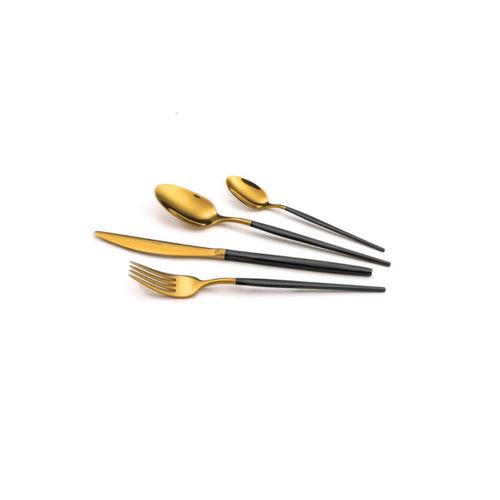 Soprano Or/noir - Ménagère 24 Pièces