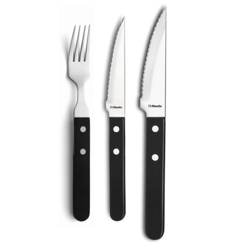 Steak Pizza Jumbo Noir - Set 6 Couteaux Steaks