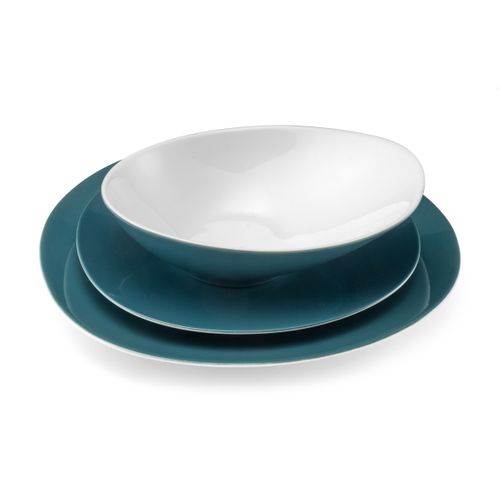 Sven Bleu Canard - Service De Vaisselle 18 Pièces