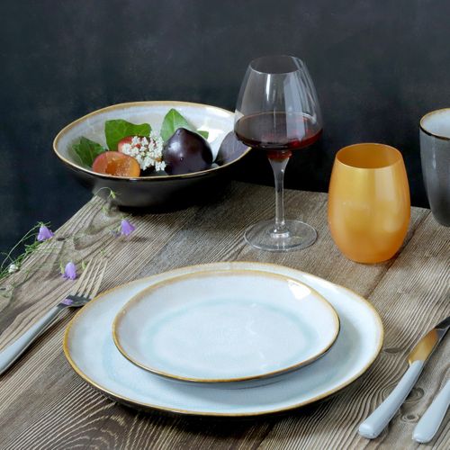 Shadow Aqua - Plat Ovale Extra Large 36 X 22 Cm (x2)