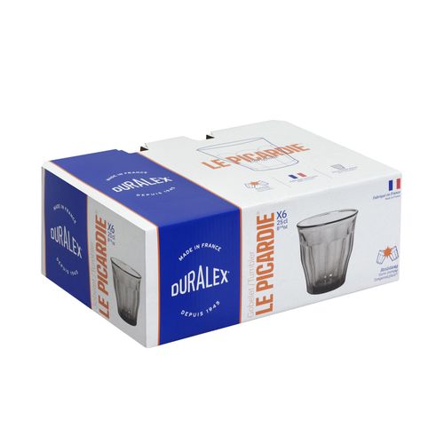 Gobelet Picardie Gris 25 Cl (lot De 6) En Verre