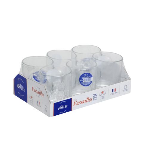 Mug Versailles Lys Transparent 26 Cl (lot De 6) En Verre
