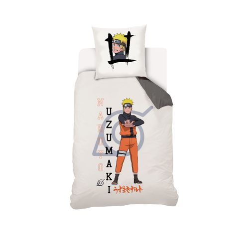 Housse De Couette Naruto Shippuden Naruto Et Sasuke 140x200 Cm - 100% Coton
