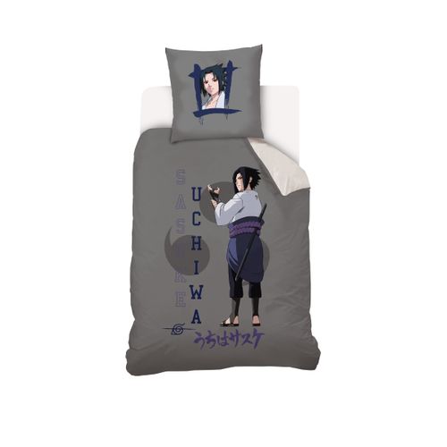 Housse De Couette Naruto Shippuden Naruto Et Sasuke 140x200 Cm - 100% Coton