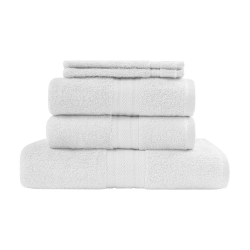 Ensemble De Bain 5 Pièces (1 Drap De Bain + 2 Serviettes De Toilette + 2 Gants)   Luxury