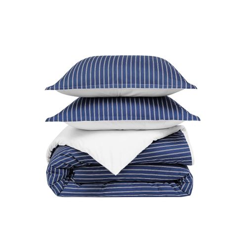 Parure Housse De Couette Percale De Coton Avec 2 Taies 65x65 Cm  240x220 Cm Linquist