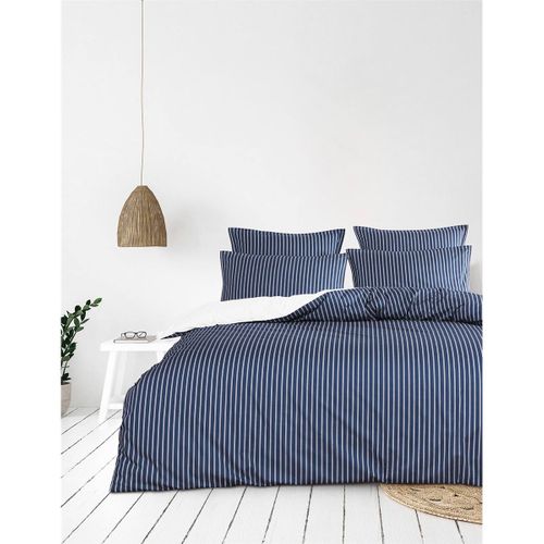Parure Housse De Couette Percale De Coton Avec 2 Taies 50x70 Cm  260x240 Cm Linquist