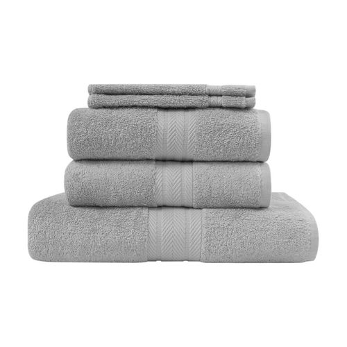 Ensemble De Bain 5 Pièces (1 Drap De Bain + 2 Serviettes De Toilette + 2 Gants)   Luxury