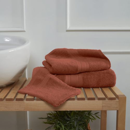 Ensemble De Bain 3 Pièces (1 Drap De Bain + 1 Serviette De Toilette + 1 Gant)   Luxury