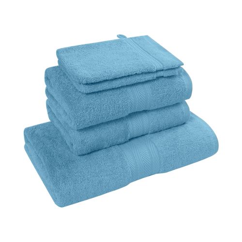 Ensemble De Bain 5 Pièces (1 Drap De Bain + 2 Serviettes De Toilette + 2 Gants) Luxury
