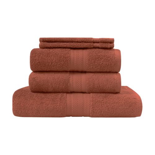 Ensemble De Bain 5 Pièces (1 Drap De Bain + 2 Serviettes De Toilette + 2 Gants)   Luxury