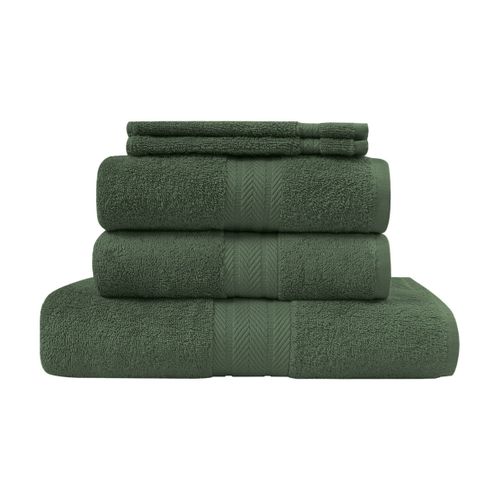 Ensemble De Bain 5 Pièces (1 Drap De Bain + 2 Serviettes De Toilette + 2 Gants) Luxury
