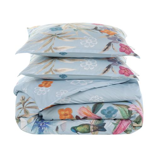 Parure De Lit Avec 2 Taies 65x65 Cm En Percale  240x220 Cm Birdie