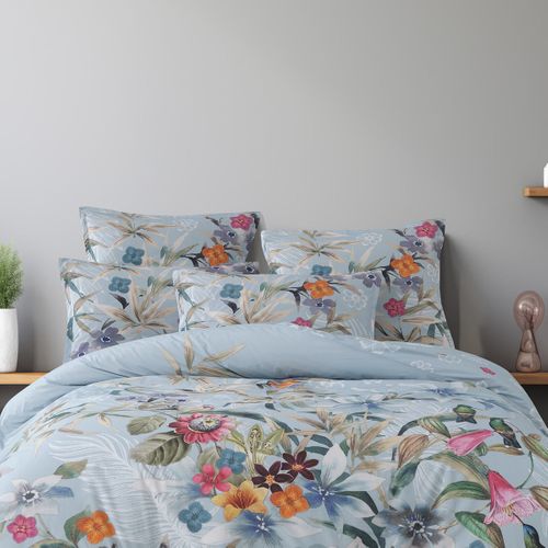 Parure Housse De Couette Percale De Coton Avec 2 Taies 50x70 Cm  200x200 Cm Birdie