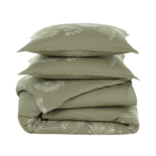 Parure Housse De Couette Percale De Coton Avec 2 Taies 50x70 Cm 260x240 Cm Mery