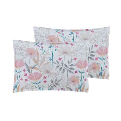 Parure Housse De Couette Percale Avec 2 Taies 50x70 Cm  200x200 Cm Angelica
