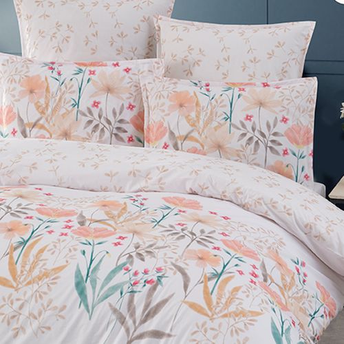 Parure Housse De Couette Percale Avec 2 Taies 50x70 Cm  260x240 Cm Angelica