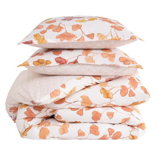 Parure De Lit Avec 2 Taies 65x65 Cm En Percale 200x200 Cm Emma