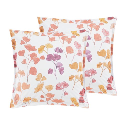 Parure De Lit Avec 2 Taies 65x65 Cm En Percale 240x220 Cm Emma
