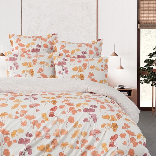 Parure De Lit Avec 2 Taies 65x65 Cm En Percale 240x220 Cm Emma