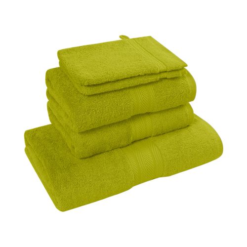 Ensemble De Bain 5 Pièces (1 Drap De Bain + 2 Serviettes De Toilette + 2 Gants) Luxury