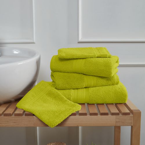 Ensemble De Bain 5 Pièces (1 Drap De Bain + 2 Serviettes De Toilette + 2 Gants) Luxury