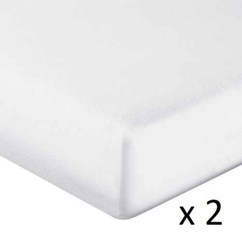 Lot De 2 Protège-matelas Imperméables Coton Bonnet 30 Cm 160x200 Cm Protect