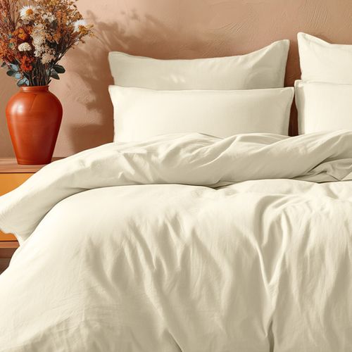 Parure Housse De Couette 260x240 Cm Avec 2 Taies Rectangle 65x65 Cm En Coton Studio