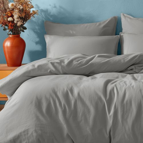 Parure Housse De Couette 260x240 Cm Avec 2 Taies Rectangle 65x65 Cm En Coton Studio