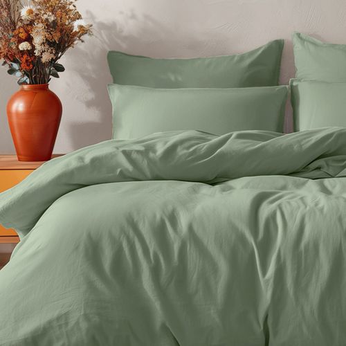 Parure Housse De Couette 140x200 Avec 2 Taies Rectangle 65x65 Cm En Coton Studio