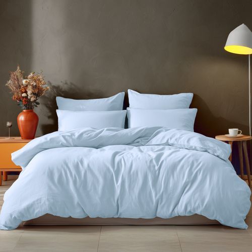 Parure Housse De Couette 260x240 Cm Avec 2 Taies Rectangle 65x65 Cm En Coton Studio