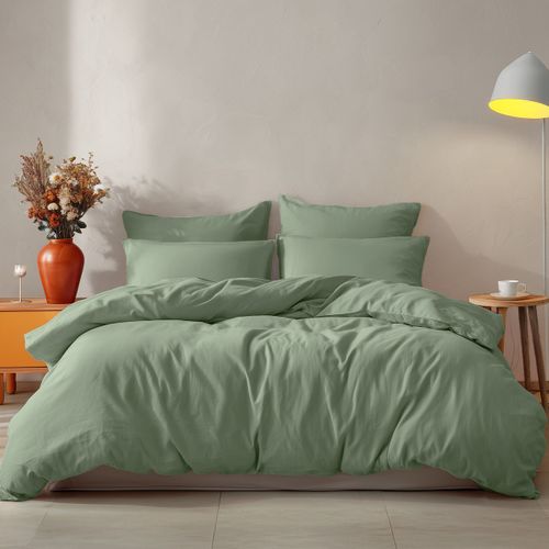 Parure Housse De Couette 260x240 Cm Avec 2 Taies Rectangle 50x70 Cm En Coton Studio