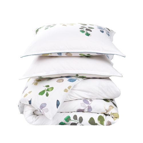 Parure De Lit Avec 2 Taies 65x65 Cm En Percale 200x200 Cm Barbara