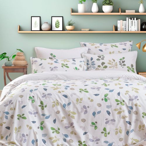 Parure Housse De Couette Percale De Coton Avec 2 Taies 50x70 Cm 260x240 Cm Barbara