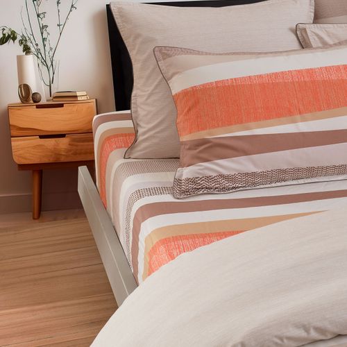 Parure Housse De Couette Percale De Coton Avec 2 Taies 50x70 Cm 240x220 Cm Yakouba