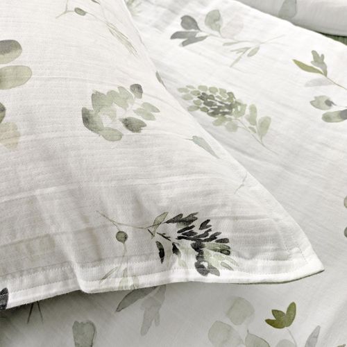 Parure Housse De Couette Gaze De Coton + 2 Taies 50x70 Cm 200x200 Cm Lola Loft