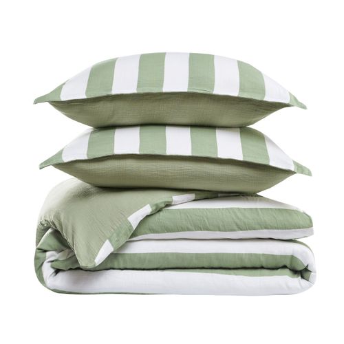 Parure Housse De Couette Gaze De Coton + 2 Taies 50x70 Cm 260x240 Cm Arthur Loft