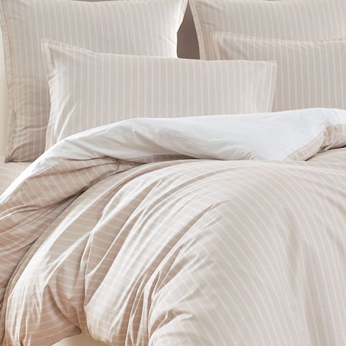 Parure Housse De Couette Percale De Coton Avec 2 Taies 50x70 Cm  240x220 Cm Linquist