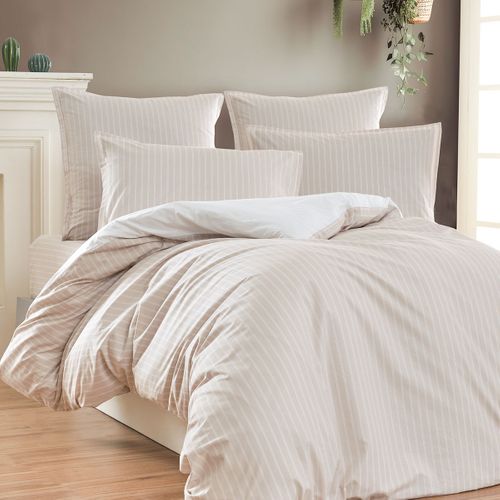 Parure Housse De Couette Percale De Coton Avec 2 Taies 50x70 Cm  240x220 Cm Linquist