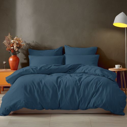 Parure Housse De Couette 200x200 Cm Avec 2 Taies Rectangle 50x70 Cm En Coton Studio