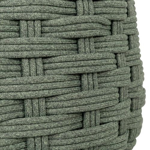 Pouf De Jardin Tressé Rond Obbae - Laurier