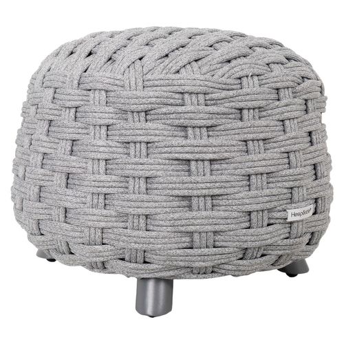 Pouf De Jardin Tressé Rond Obbae - Graphite