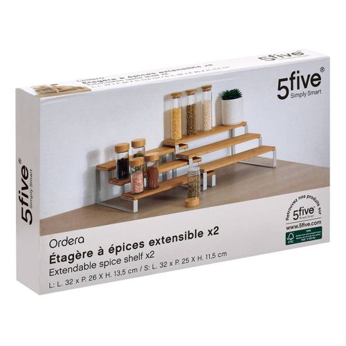 Etagère à Épices Ordera Extensible L32cm En Bois Gris