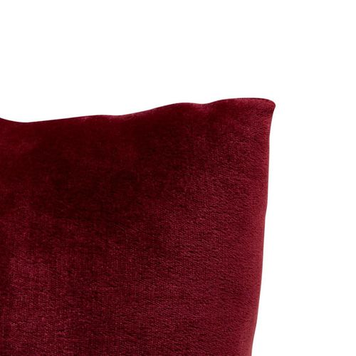 Coussin En Flanelle Uni "ollis" 38x38cm Rouge Grenat