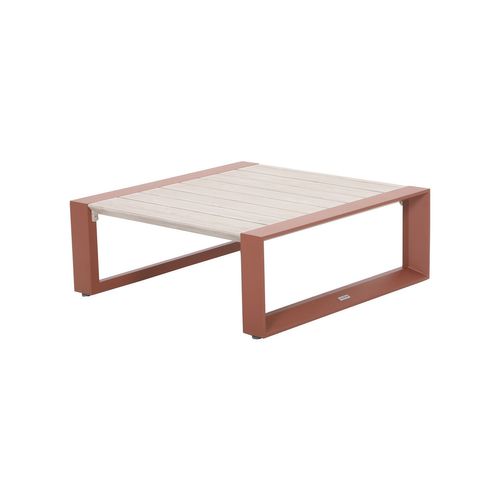 Table Basse De Jardin Carrée En Aluminium Allure - Acajou