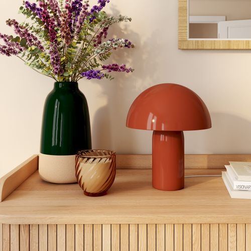 Lampe à poser H. 24,5 cm LITO Terracotta