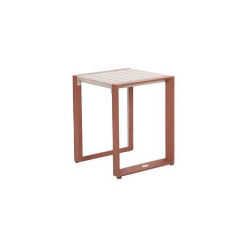 Table D'appoint De Jardin Carré En Aluminium Allure - Acajou